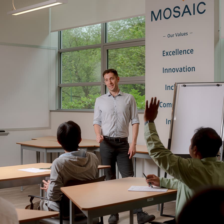 a teacher looking at their classroom ready to teach